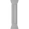 Ekena Millwork 10"W x 48"H Corner Newel Post with Panel, Peaked Capital & Base Trim (Installation kit included) NWL10X48CPP0B0 - alternate 1
